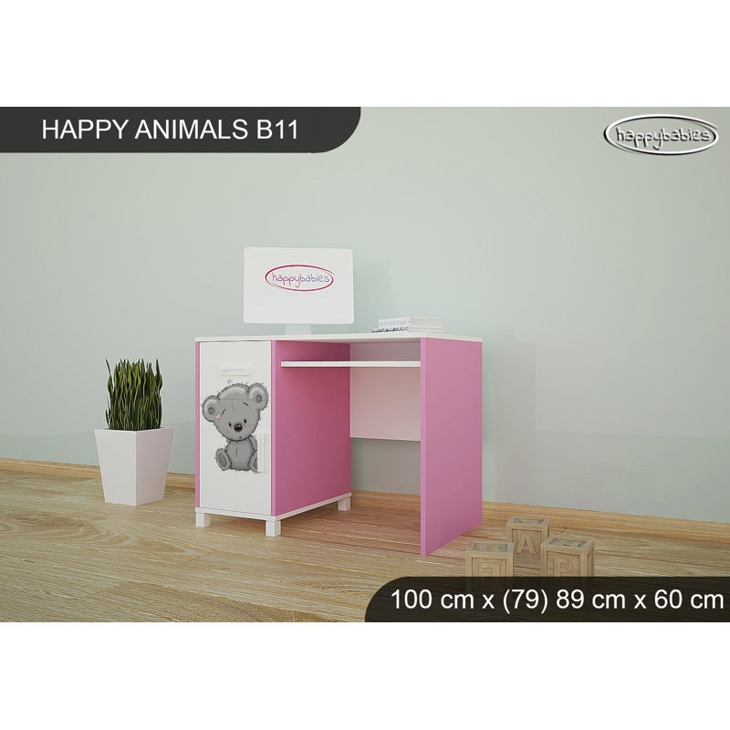 100cm Writing Desk, Pink