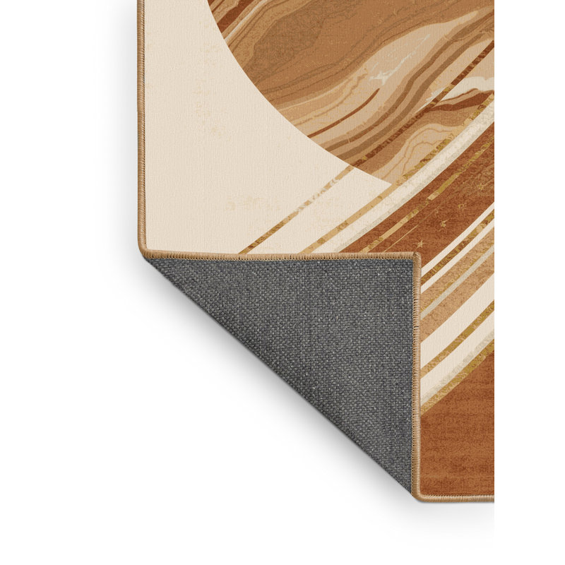 Tapis moelleux doux et moelleux Vance Posh & Luxe - brun clair, 8 x 10