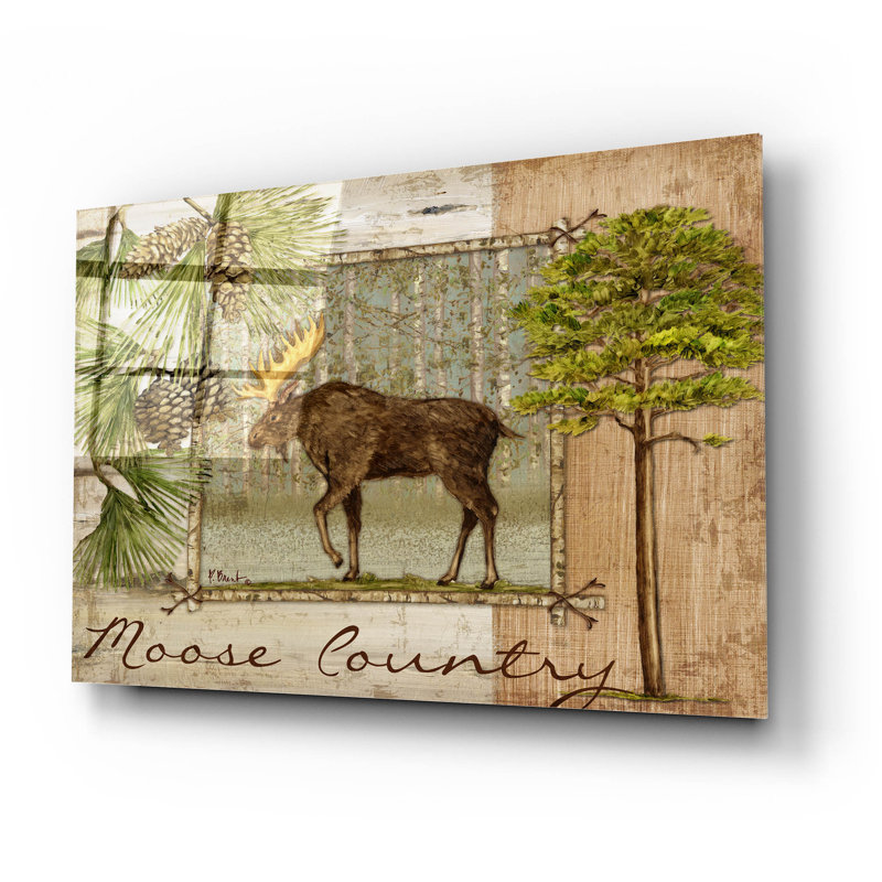 «Moose Country» par Paul Brent, H 16 po x l 24 po x P 0,2 po