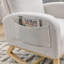 Chaise berçante moderne avec accoudoirs de salon à dossier haut l 27,6 po-741719195