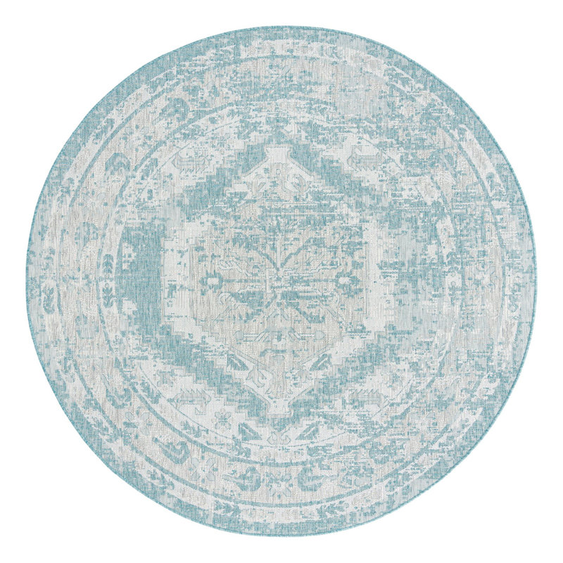 Oriental Indoor / Outdoor Rug, Round 7'10"