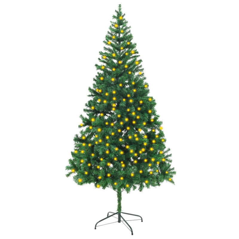 Arbre de Noël artificiel illuminé avec support Décoration de fête d'arbre de Noël