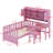 Multifunctional Wood Platform Bed With Bookshelf At The Head Of The Bed, Built-In Desk And Matching Chair-1880219000