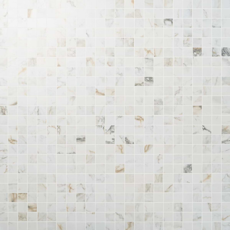 Calacatta Macchia 12X12 Marble Look Matte Porcelain Mosaic Floor And Wall Tile
