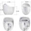 Toilette simple en forme d'œuf blanc brillant de 1,28 po - conception unique avec commodité dans la salle de bain, siège à dégagement rapide, fonction, parfait pour la propreté, eau, hauteur standard pratique et esthétique-121640348