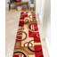 Tapis rouge à motif géométrique Carlecia-1466526858