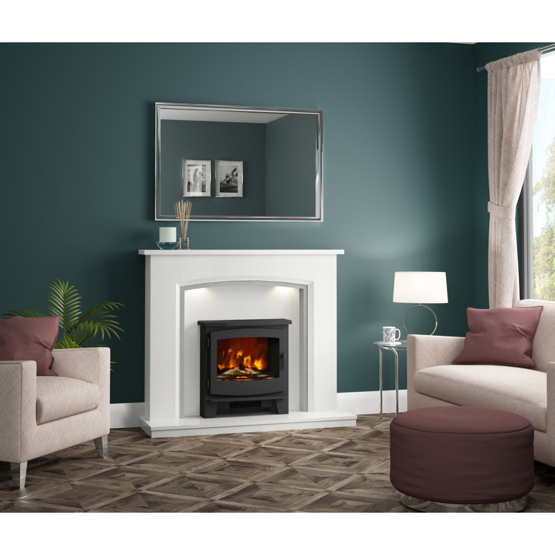 Beacon Timber Inset Electric Stove, 59.9cm H x 58.6cm W x 23.2cm D