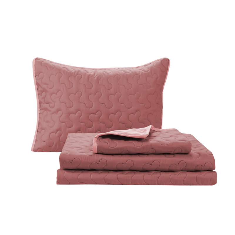 Adriean Polyester Quilt, Twin Quilt + 1 Sham, Clay