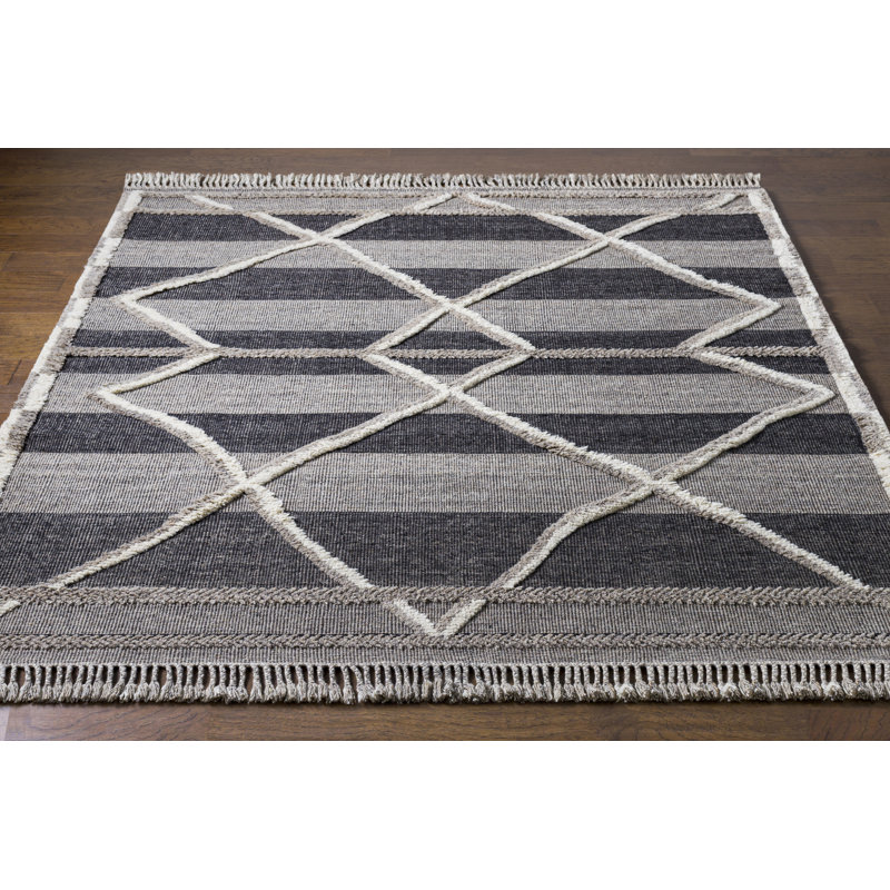 Wool Moroccan Area Rug, Rectangle 8' x 10'