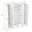 Armoire moderne 4 portes blanche avec 1 tiroir - choix de chambre à coucher pour une utilisation pratique