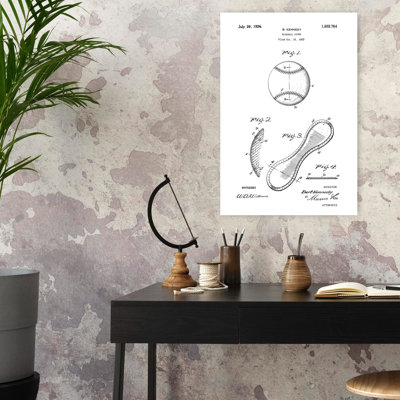 Vintage Baseball Patent Classic Vintage Wall Art