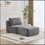 Canapé moderne en mousse à mémoire de forme compressée, méridienne simple pour le salon, canapé modulaire Cloud pour animaux de compagnie, tissu en velours côtelé, repose-pieds mobile, sans assemblage requis, gris-1659917107