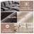 130'' 4-Seat Chenille Sectional With Four Ottomans-478599837
