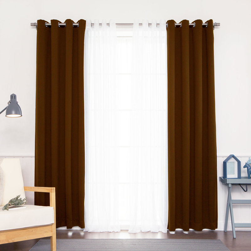 Panneau coulissant en polyester Natascha, Chocolat, L 52 po x L 63 po