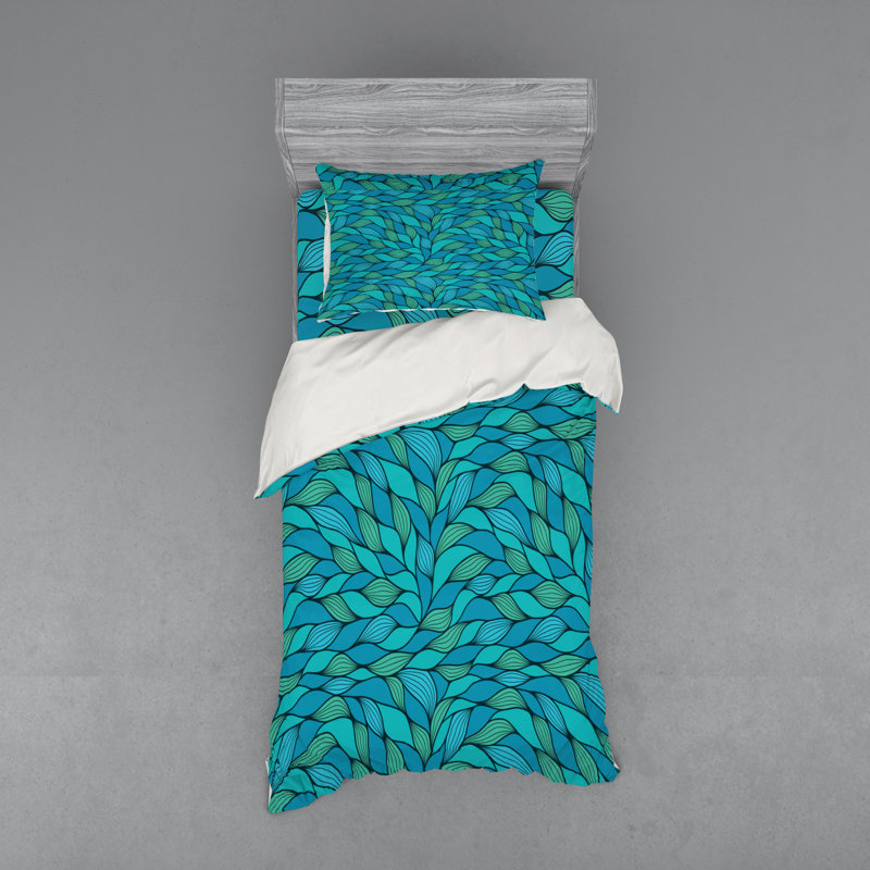 Coastal Floral Duvet Cover, Twin Duvet Cover + 2 Additional Pieces