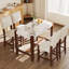 Ensemble de 2 tabourets de bar Mid-Century modernes de 40,4 pouces avec dossier, revêtus de lin, pour la cuisine et la salle à manger, beige-1338027042-1338027040