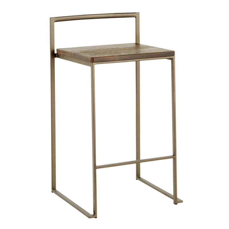 Tabouret de comptoir Remzie, Brun