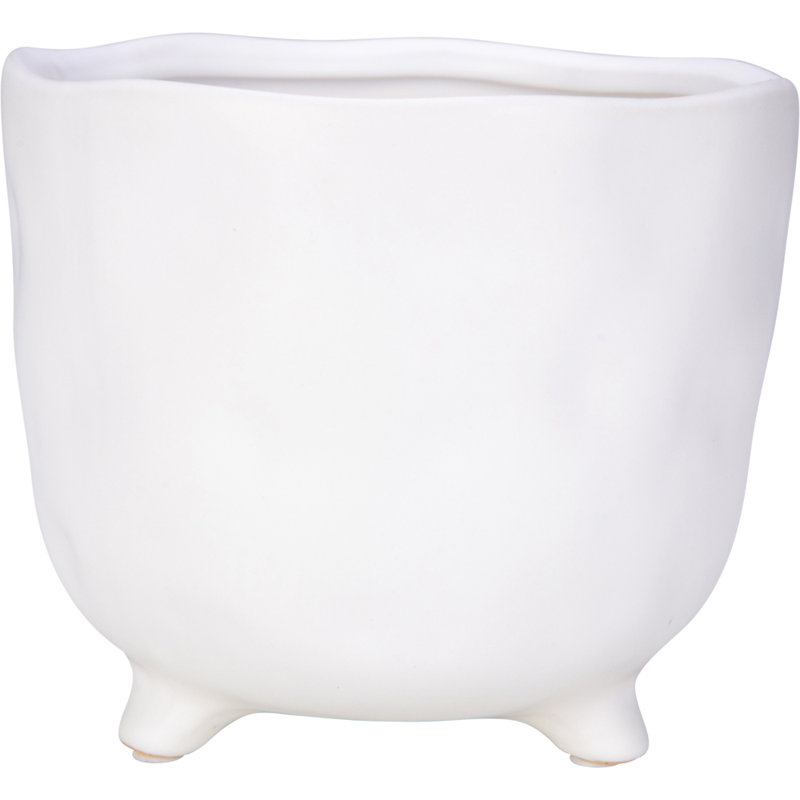 6 in. Winda Planters - Matte White, Matte White