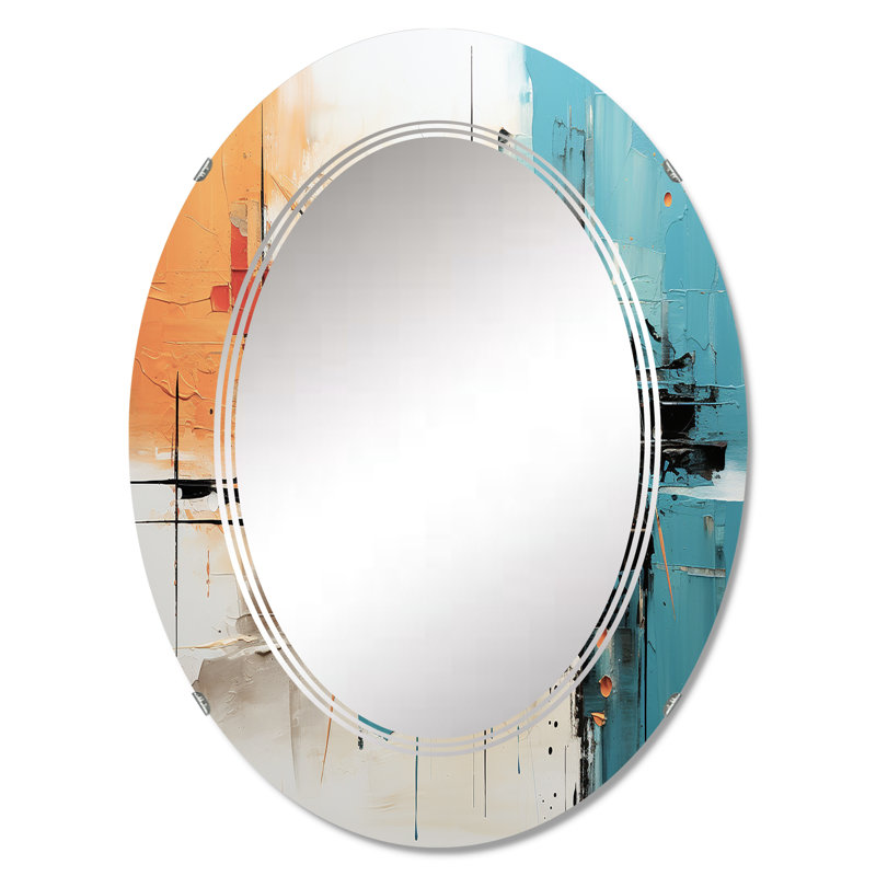 Shermann - Miroir mural moderne ovale, 30 po x 20 po