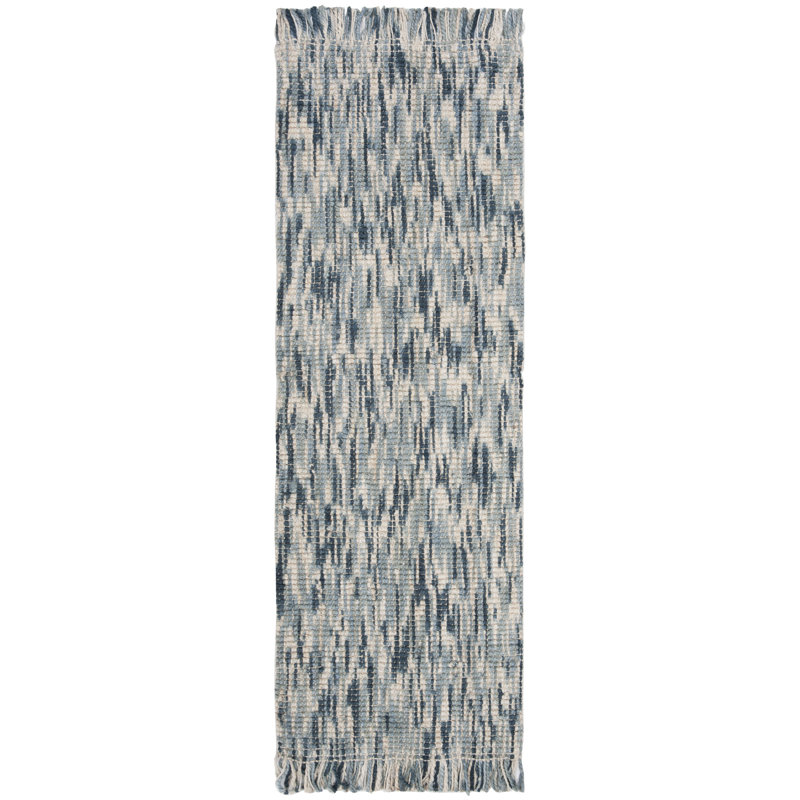 Natural Fiber Hand Woven Jute Striped Rug, Runner 2'6" x 8'