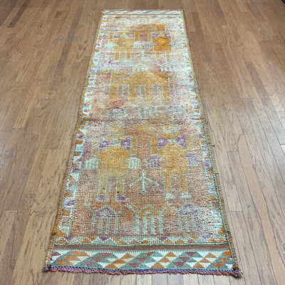  Handmade Turkish Oushak Wool Runner
