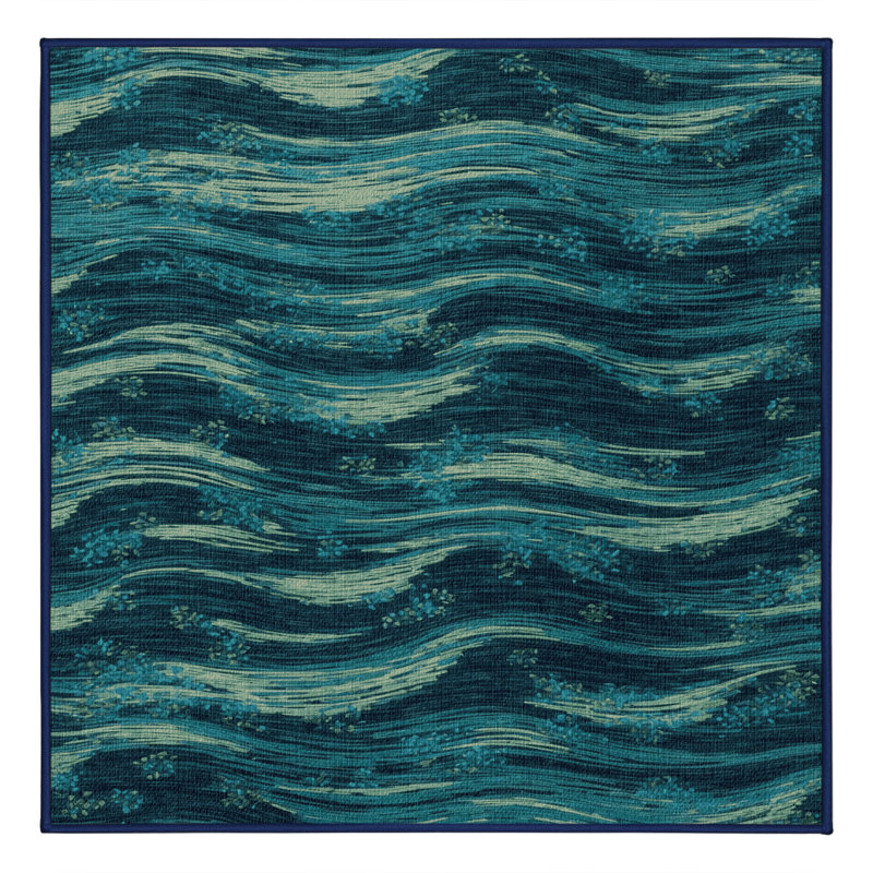  Tapis bord de mer bioluminescent lavable, Carré 6 pi