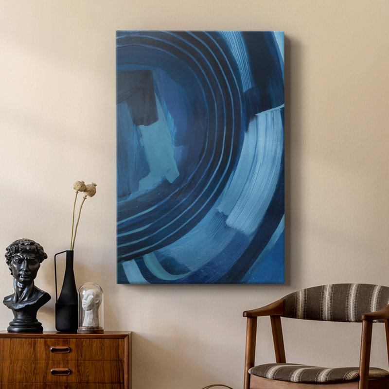 Blue Sighs I - galerie personnalisée enveloppée Cavas, 18" H x 12" W