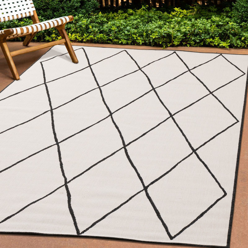 Tapis blanc intérieur / extérieur Trellis