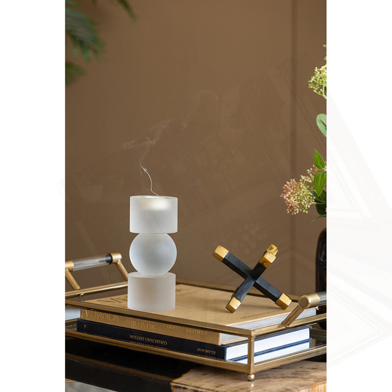 Petit porte-bougie en verre D3.1X7.1 "Palisade, 7.1" H x 3.1" W x 3.1" D