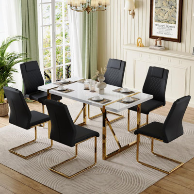 Minday Double Pedestal Dining Set