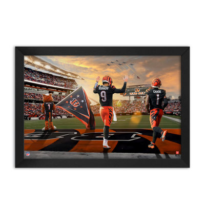 Affiche encadrée 14" x 20" des Bengals de Cincinnati (NFL), 2 joueurs