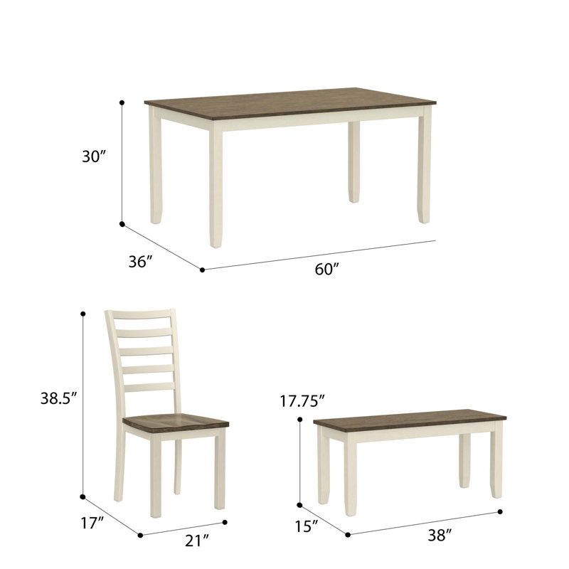 Ensemble de table de salle à manger 6 pièces