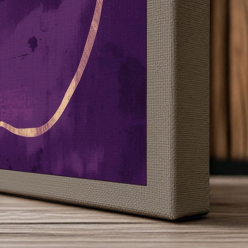 Apple Line Minimalist 1 Piece Wrapped Canvas Wall Art, 18x12 - 45.7 x 30.5 cm, Taupe Border