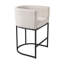 Upholstered Counter Stool with Metal Frame-669509955