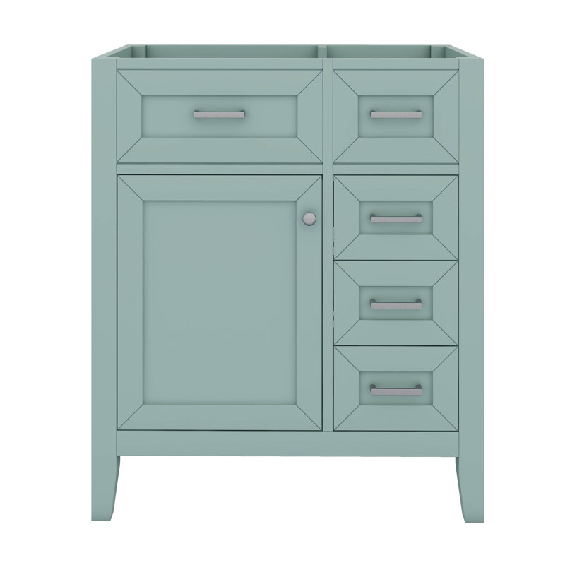 Meuble-lavabo moderne 30 po avec 3 tiroirs, Vert