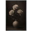 «Three Roses White in Elegant Vase Floral Still Life», reproduction d'art sur toile encadrée dans la chambre principale-1721605996-1721605993
