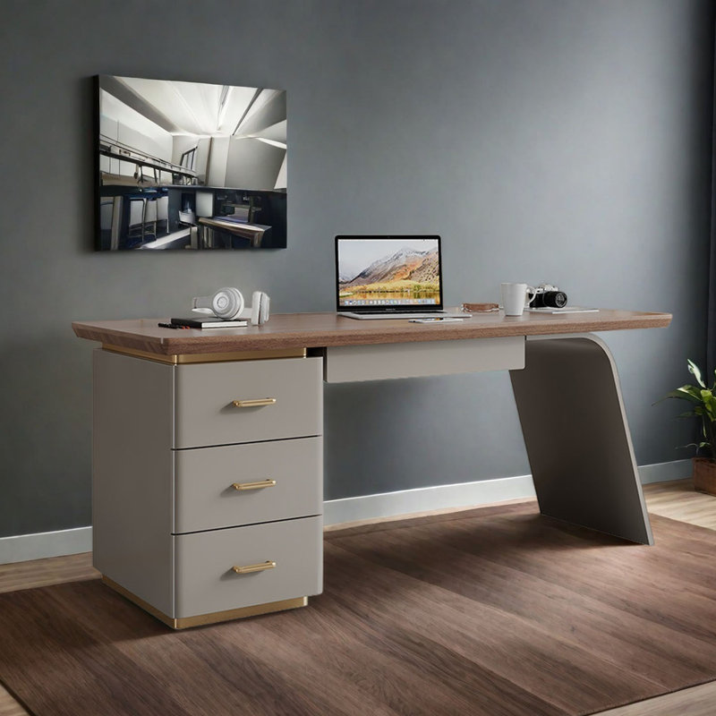 Bureau moderne en ardoise, H 29,5 po x l 70,9 po x P 27,6 po