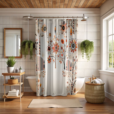 Abstract Folk - Rideau de douche Premium