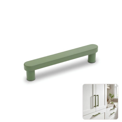 ROUS Hardware Mid-Century Modern Cabinet Handle, 7", Olive (Green)