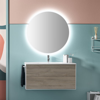 Canvar 101 mm Single Vanity with Drop In Ceramic Basin
