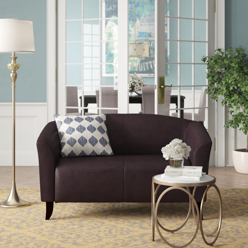 Causeuse Hercules Imperial Series LeatherSoft avec pieds en bois de cerisier, Brun