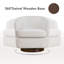 Fauteuil demi-tonneau rembourré et pivotant-1026657022