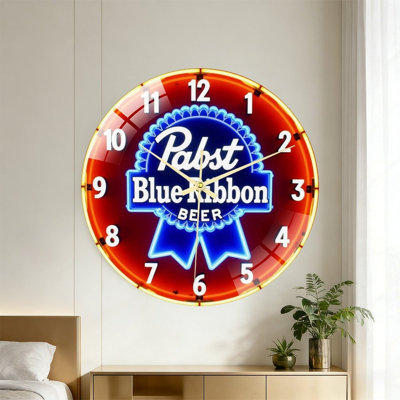 Distressed round metal clock: Chase Elliott #9 NASCAR car & checkered flag, bold black 2D numerals, silent quartz sweep, tempered glass cover. Retro racing decor for garages, man caves and racing fan spaces.