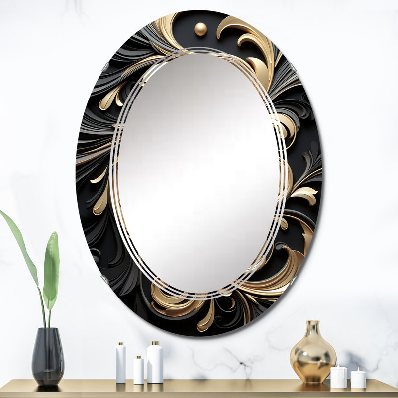 Oval Wall Mirror, Modern Decorative Accent Mirror - Kerst, 36" x 24"