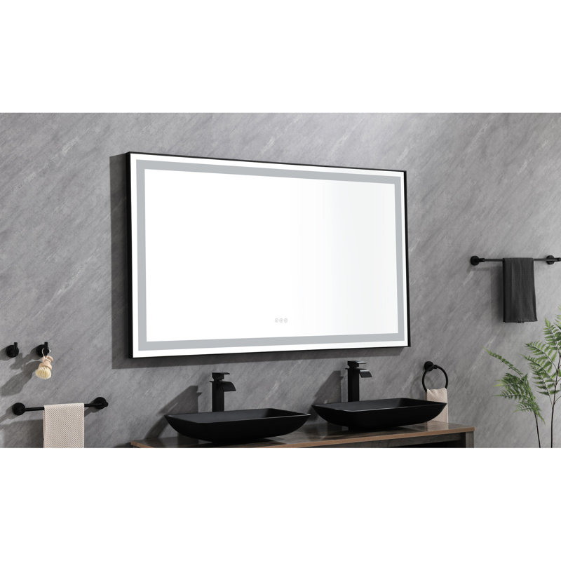 96 po L 36 po Miroir de salle de bain H Fog Led