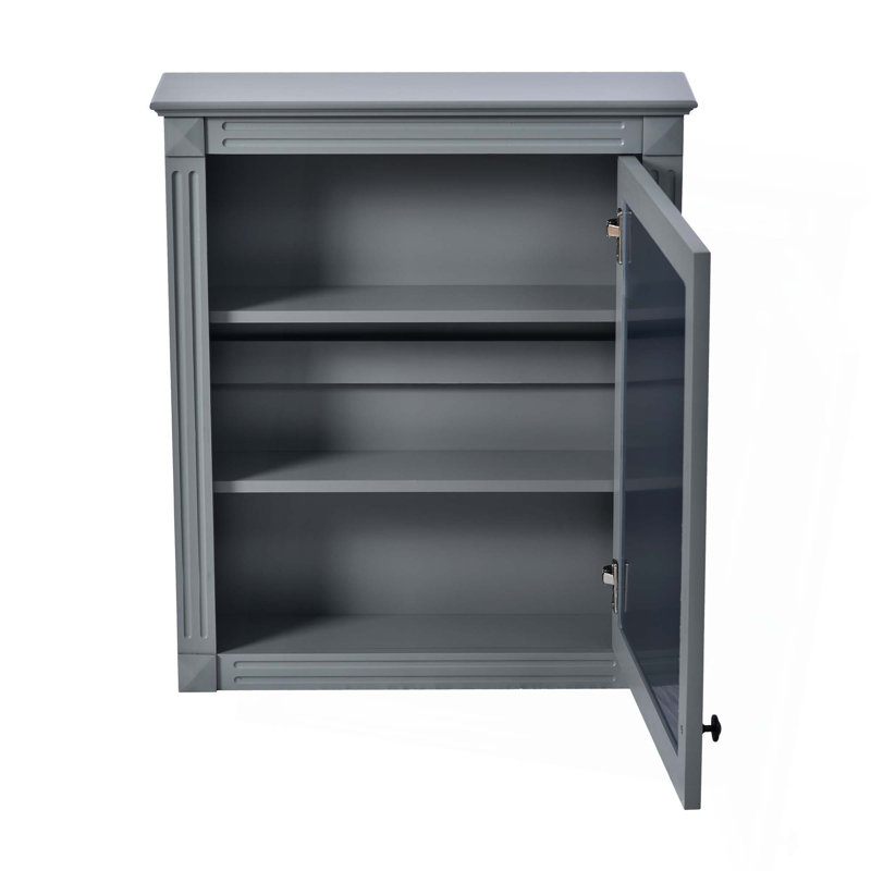 Armoire de rangement de salle de bain murale avec miroir, armoire à pharmacie avec tablette réglable en hauteur, armoire de rangement au-dessus de la toilette