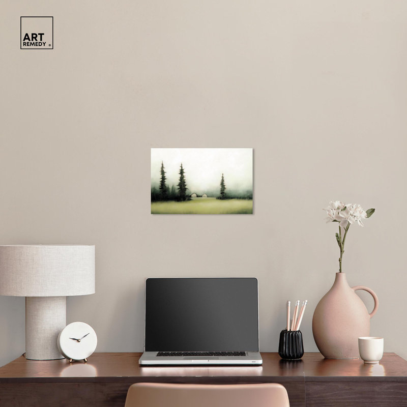 Sheltered in Green Rustic Landscape Canvas Art, 15" x 10"