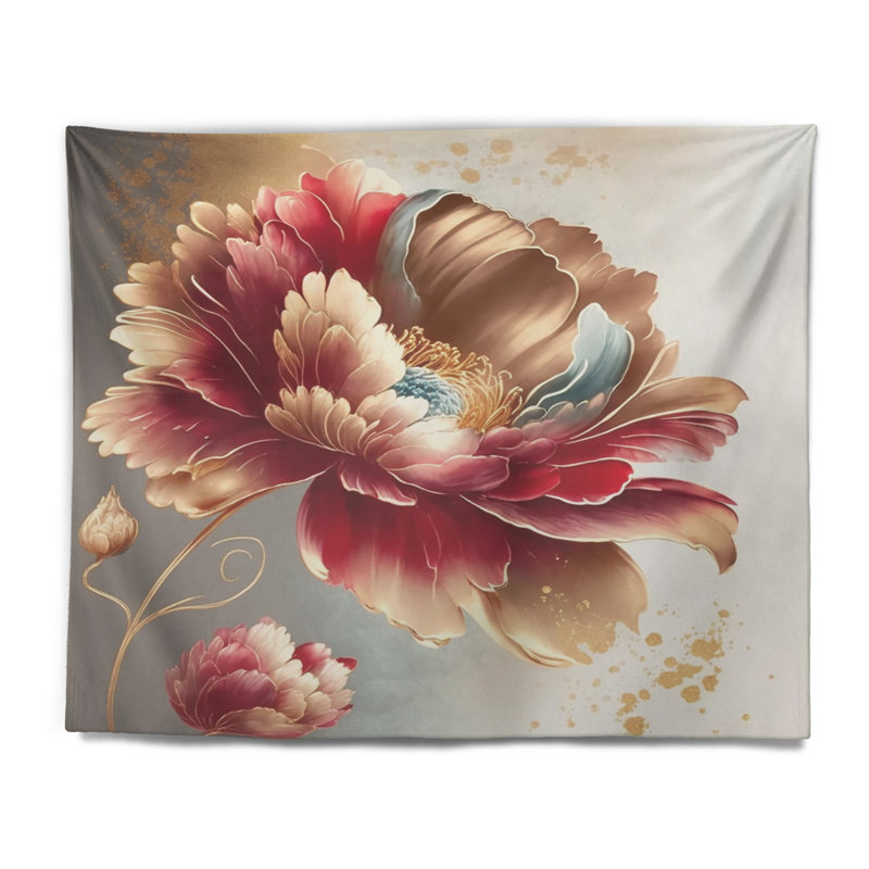 Tapisserie en polyester Annegreet avec punaises, H 50 po x l 60 po