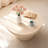 White Faux Marble End Table With Rain Cover, Suitable For Both Indoor And Outdoor Use-1139379930