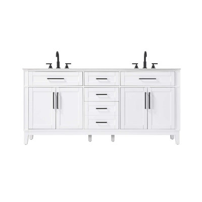 Meuble-lavabo double 72 po blanc